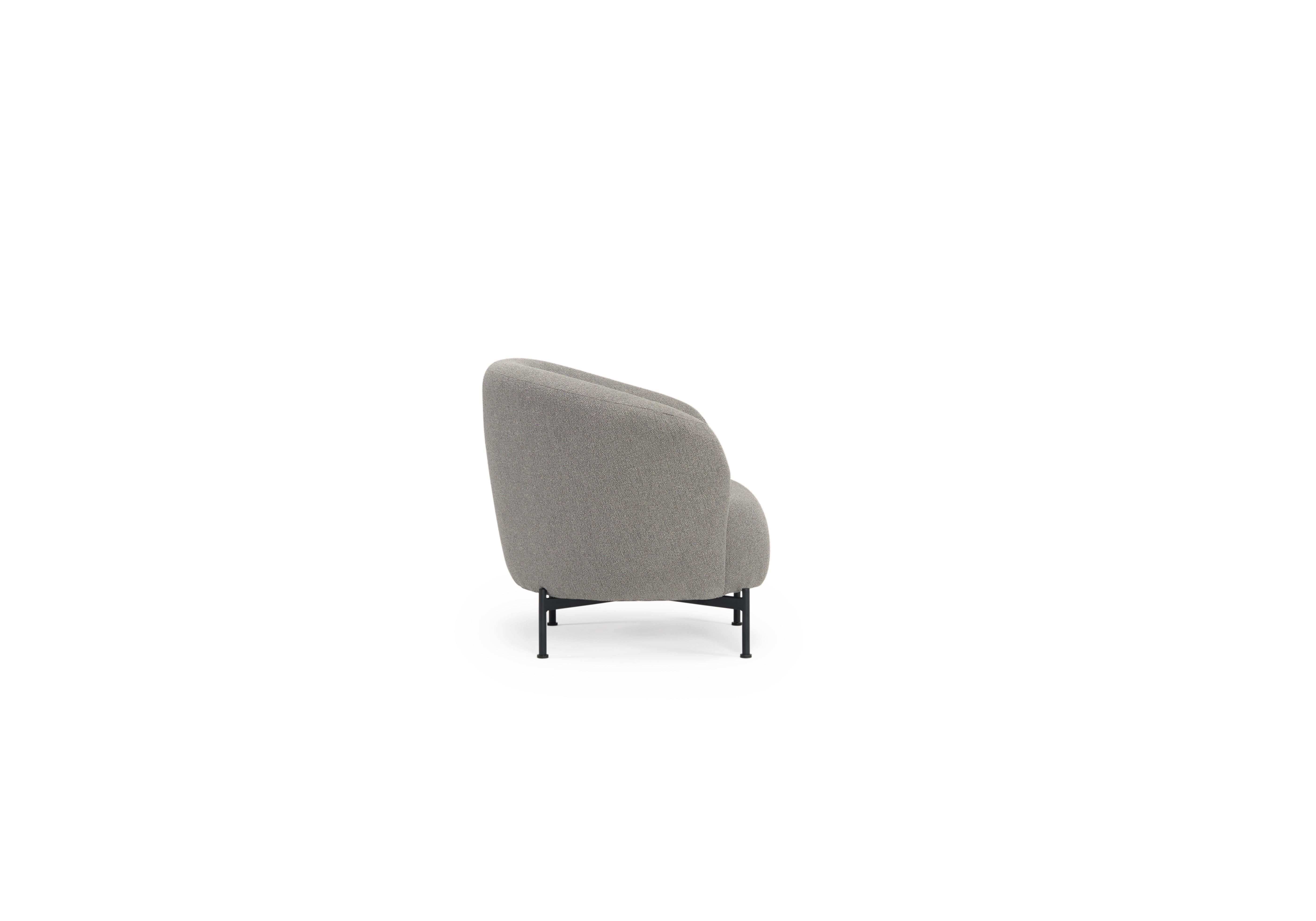 European Hayche Glover Armchair - Metal XBase - Grey, UK, Made to Order For Sale