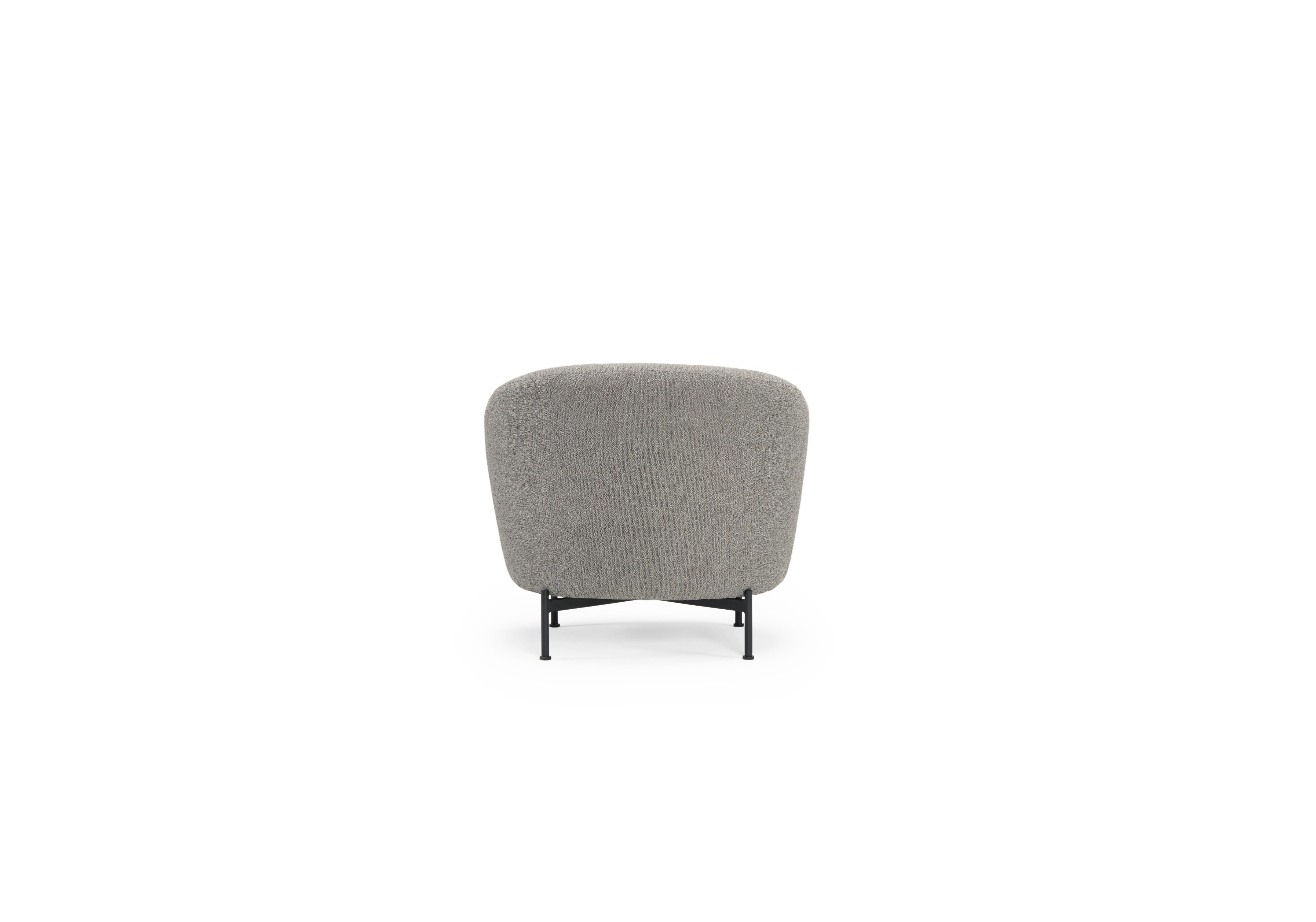 Metalwork Hayche Glover Armchair - Metal XBase - Grey, UK, Made to Order For Sale