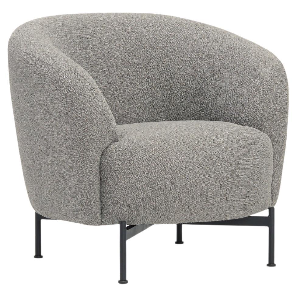 Hayche Glover Armchair - Metal XBase - Grey, UK, Made to Order For Sale