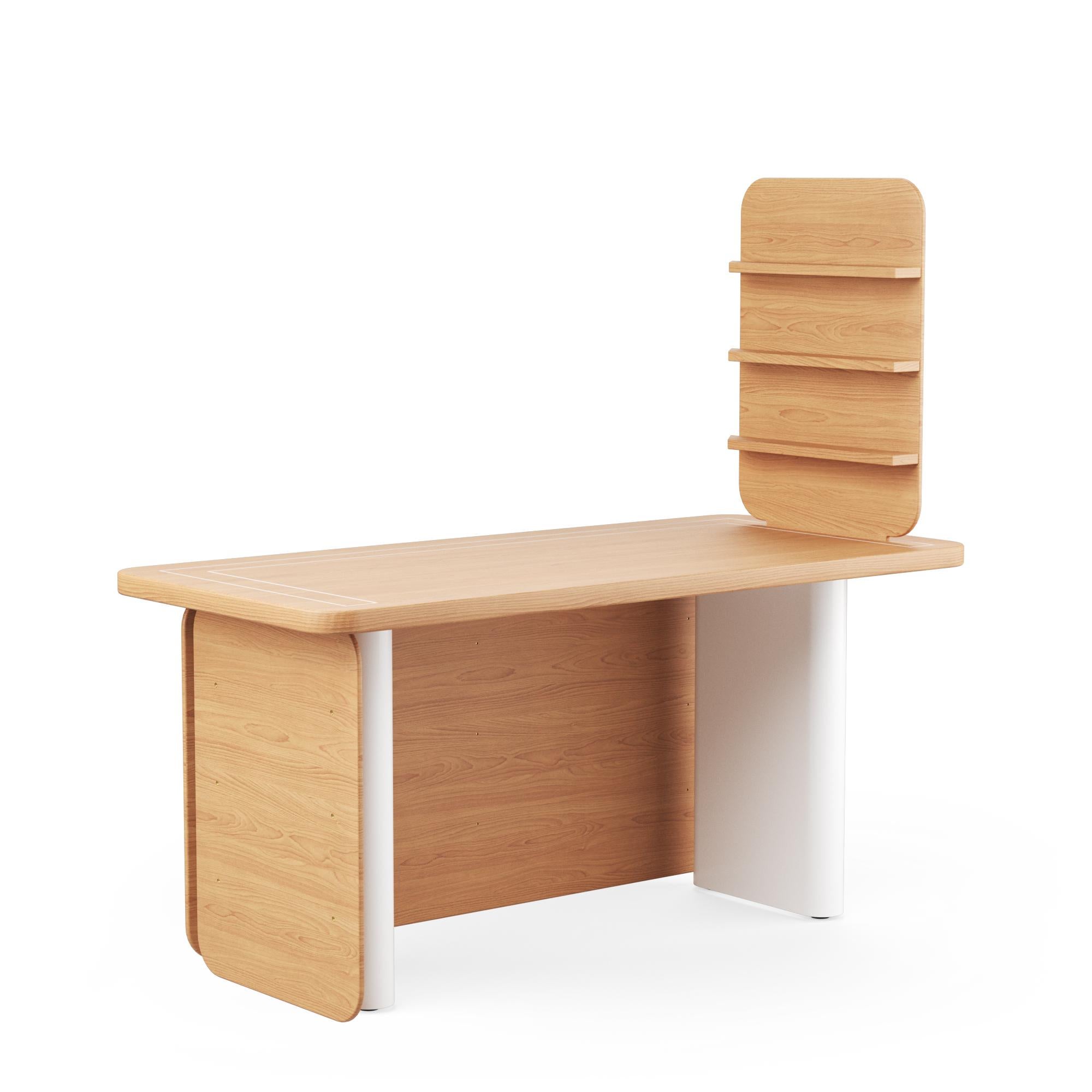 Contemporary Hayche HOS Desk, Oak & White, United Kingdom, Made to Order For Sale