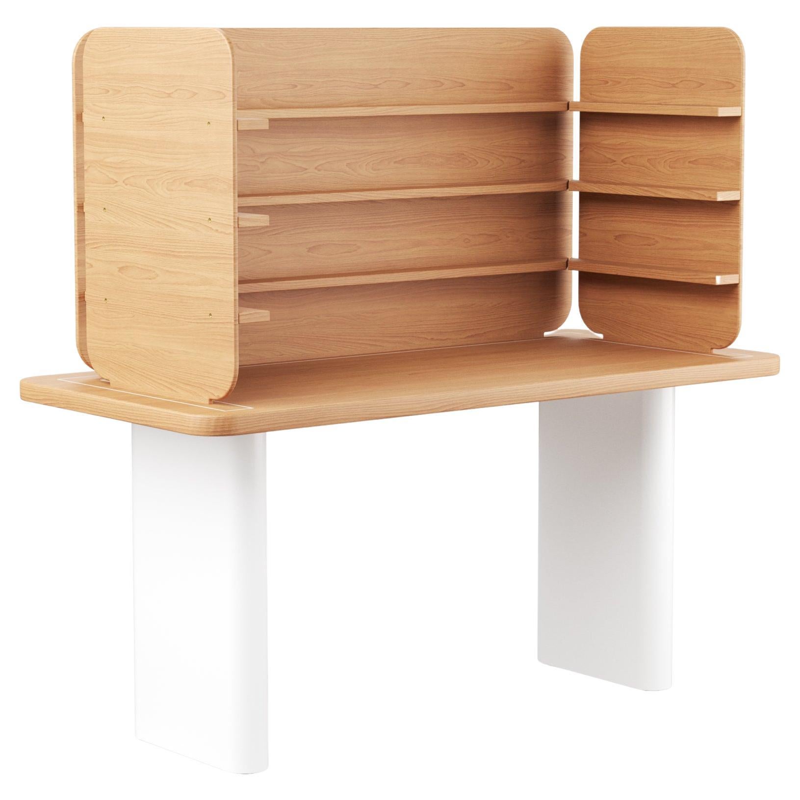 Hayche HOS Desk, Oak & White, United Kingdom, Made to Order For Sale