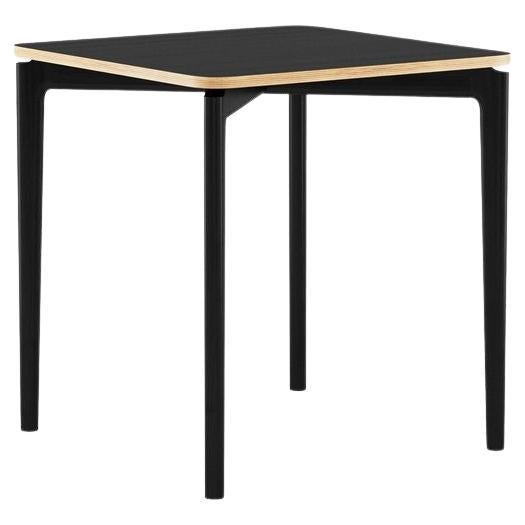 Table carrée Hayche Kensington, teinture noire, Royaume-Uni, fabriquée sur commande