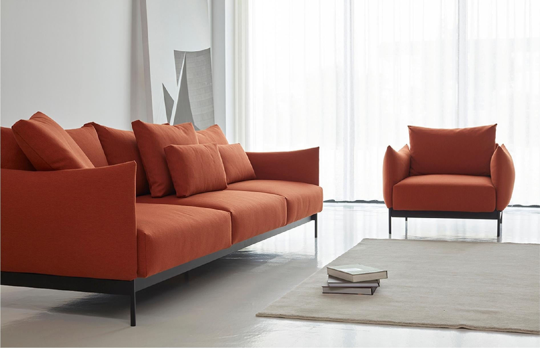 The Leyi 3 Seater Sofa embodies sustainable design principles with its contemporary elegance. This meaningful OEM product offers practicality and exceptional comfort, ensuring a long life-cycle. Its removable and washable covers facilitate