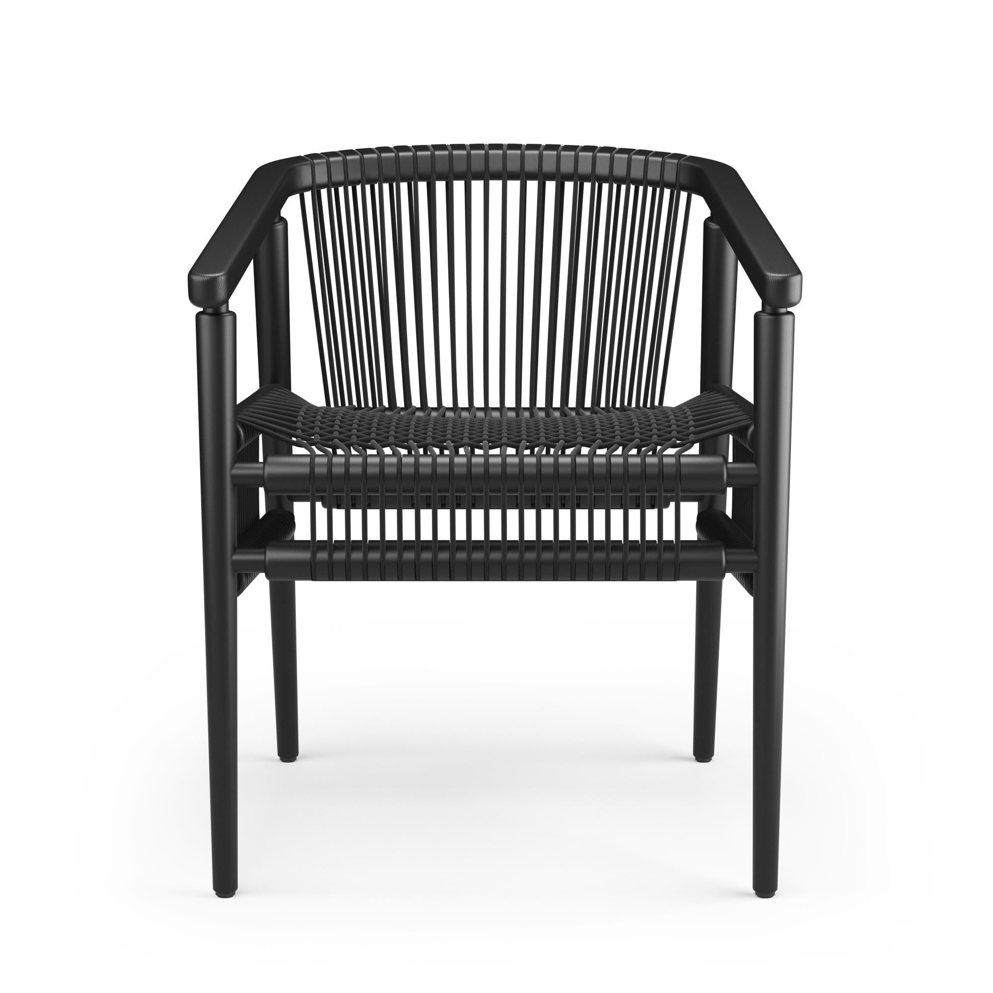 Modern Hayche Loom Rounded chair, Black, UK, Made To Order For Sale