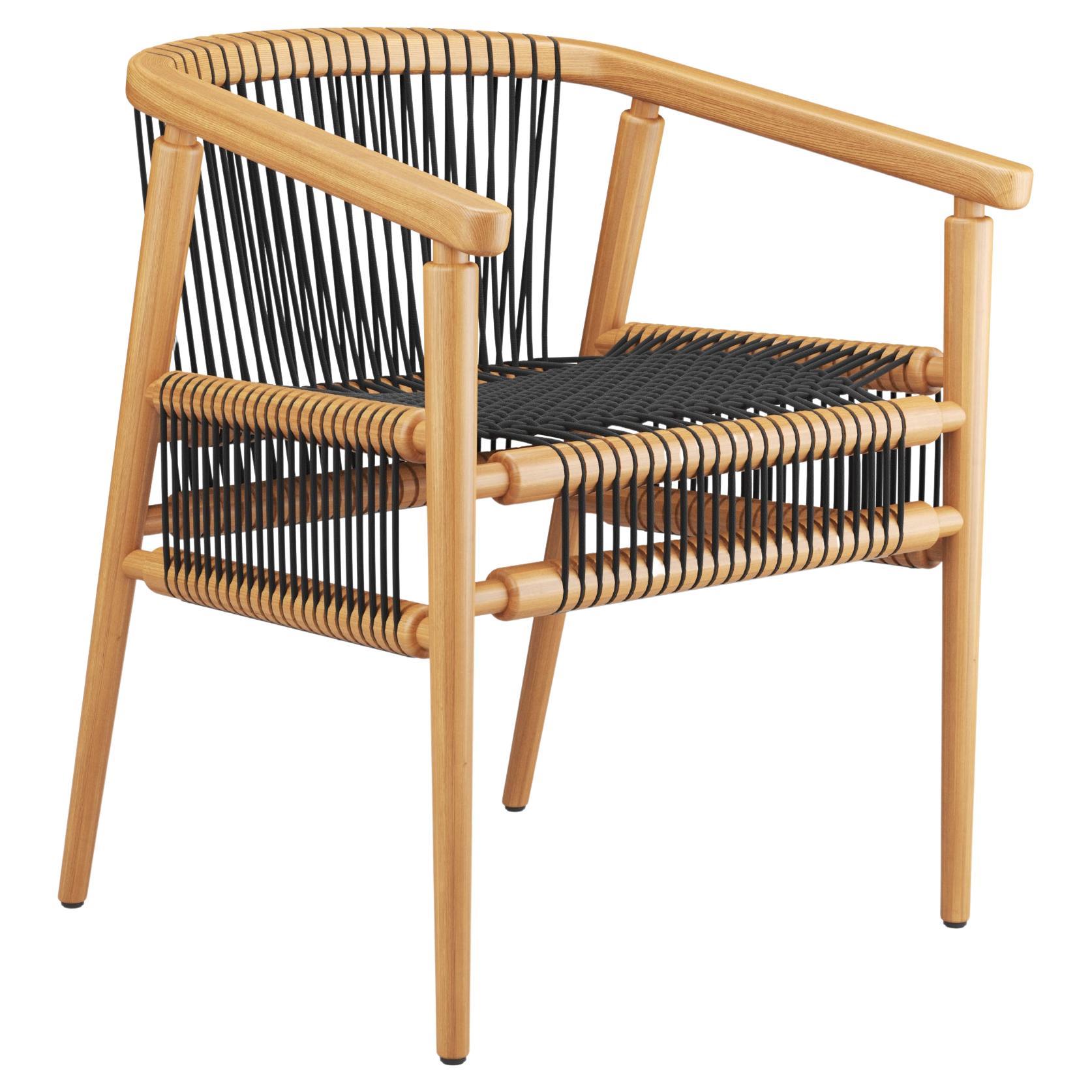 Hayche Loom Rounded chair, Oak & Black, UK, Made To Order For Sale