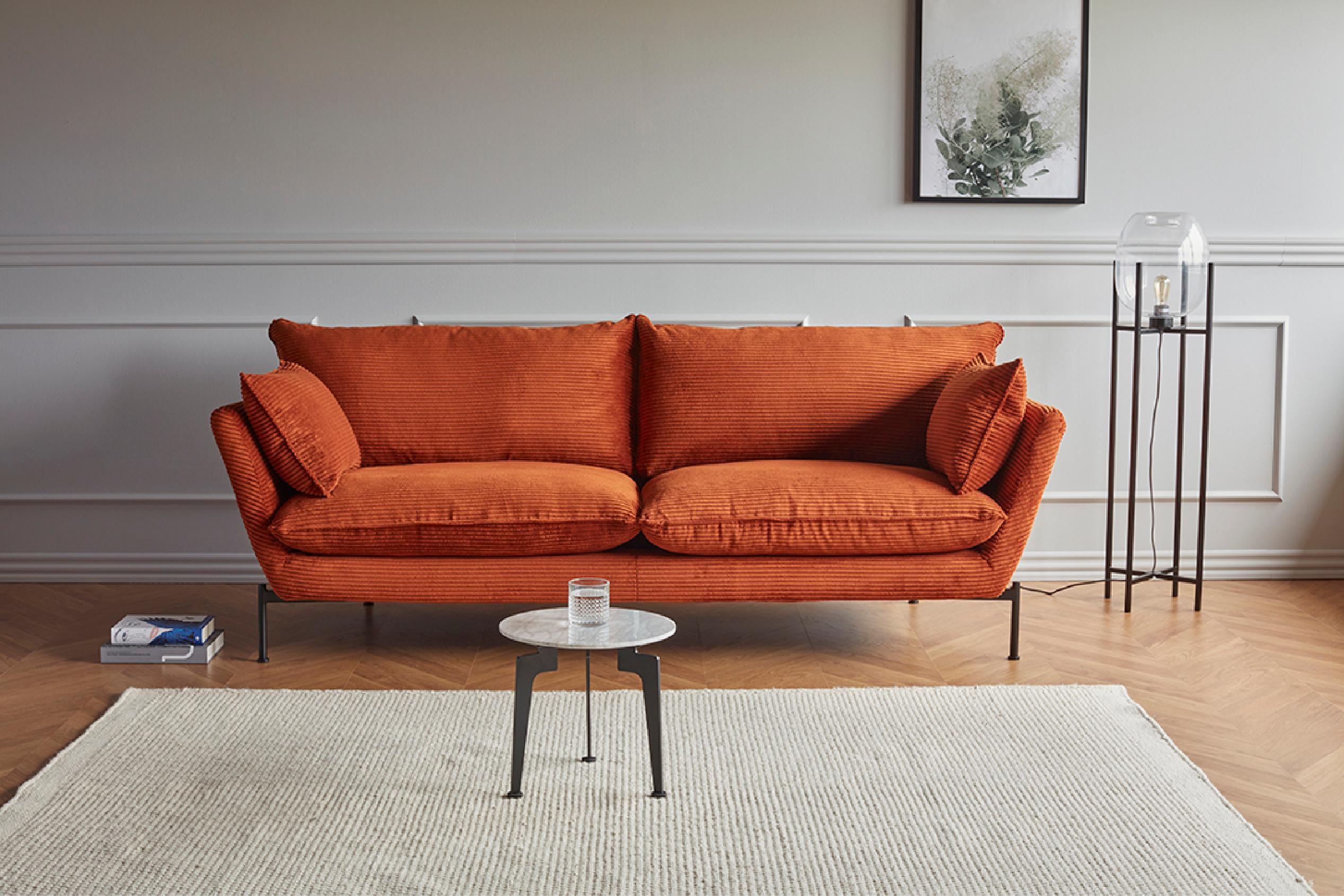 Hayche Nave Lux 2 Seater Sofa - Red, UK, Made to Order In New Condition For Sale In Liverpool, GB