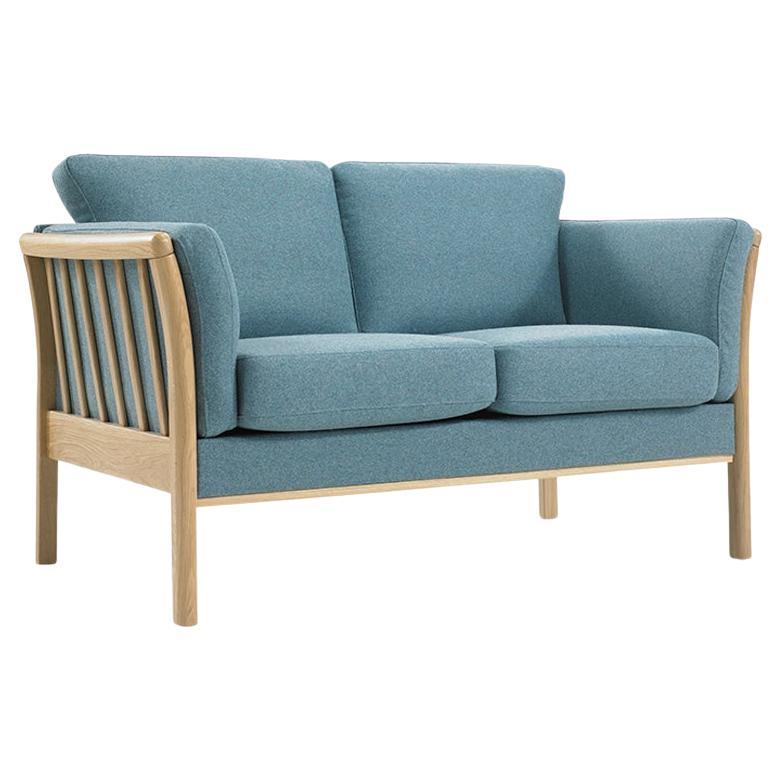  Hayche Oscar 2 Seater Sofa - Blue, UK, Made to Order For Sale