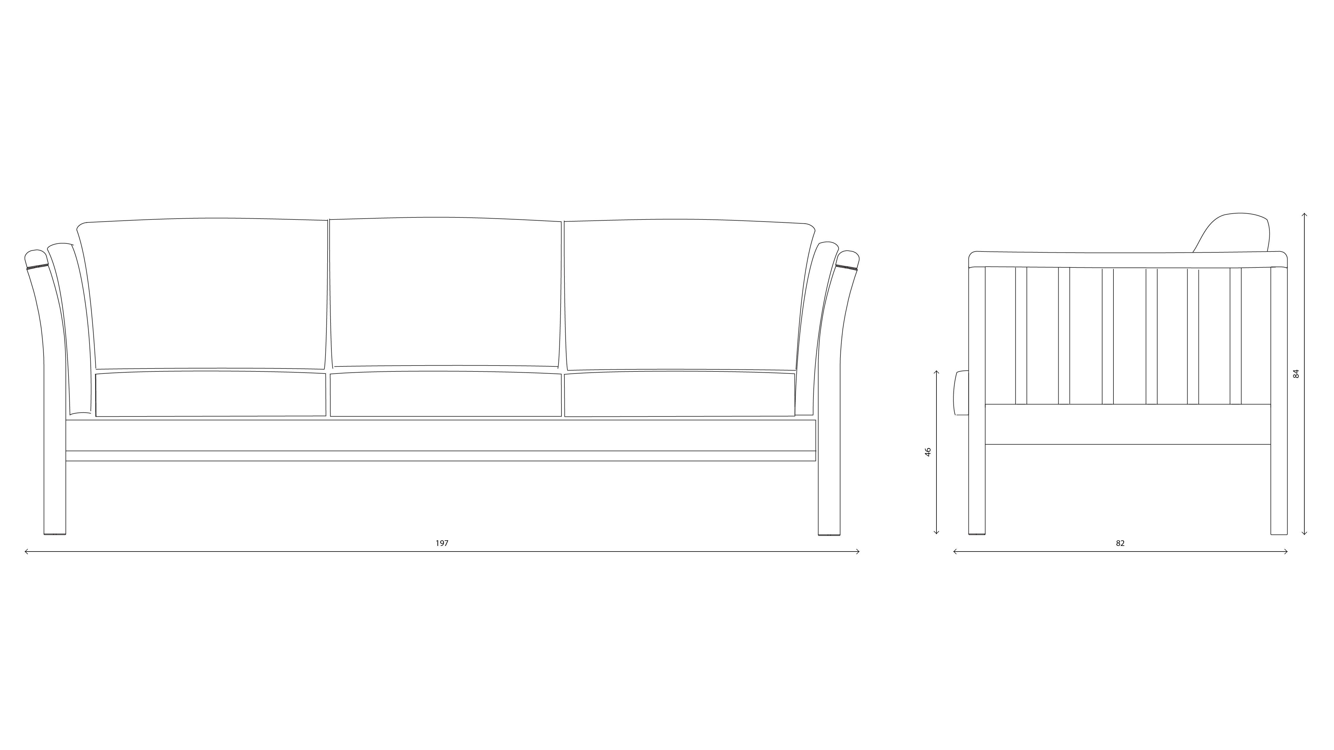  Oscar 3 Seater-Sofa von Hayche – Schwarz, UK, auf Bestellung gefertigt (Europäisch) im Angebot