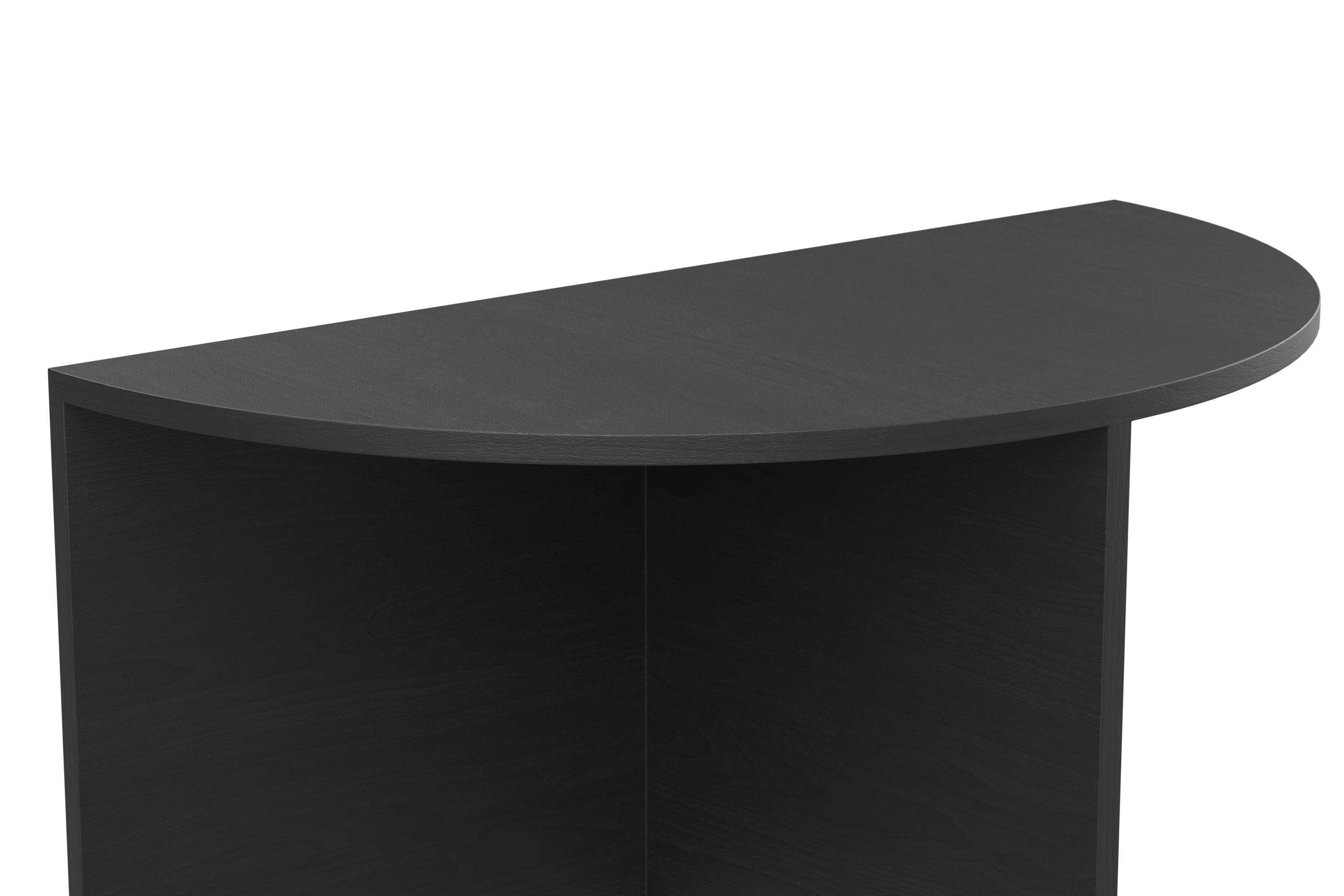 Modern Hayche Pie Chart System 1/2 Table, Black, Solid Wood, UK, Made To Order For Sale