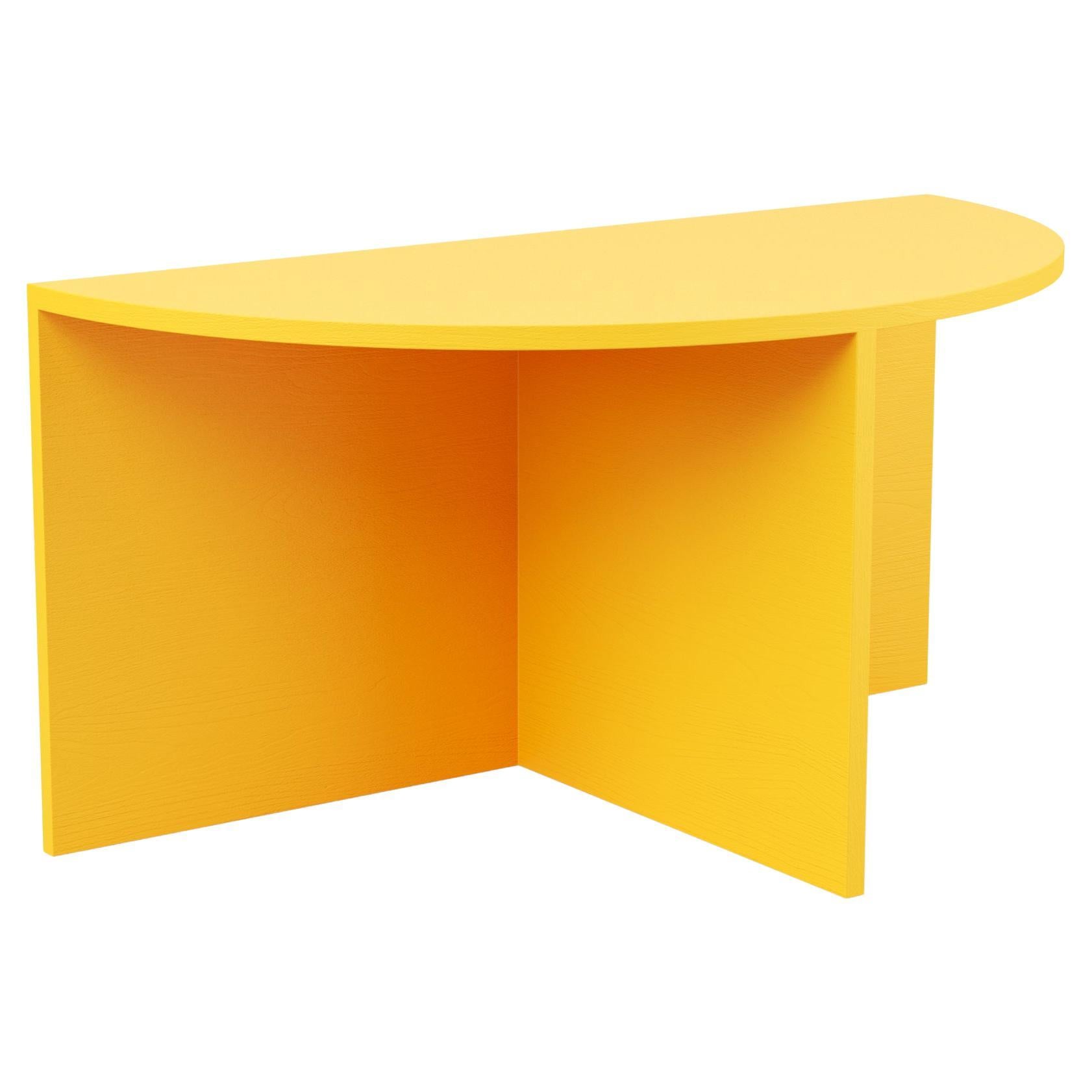 Hayche Pie Chart System 1/2 Table, Yellow, Solid Wood, UK, Made To Order For Sale