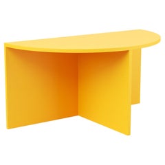 Hayche Pie Chart System 1/2 Table, Yellow, Solid Wood, UK, Made To Order