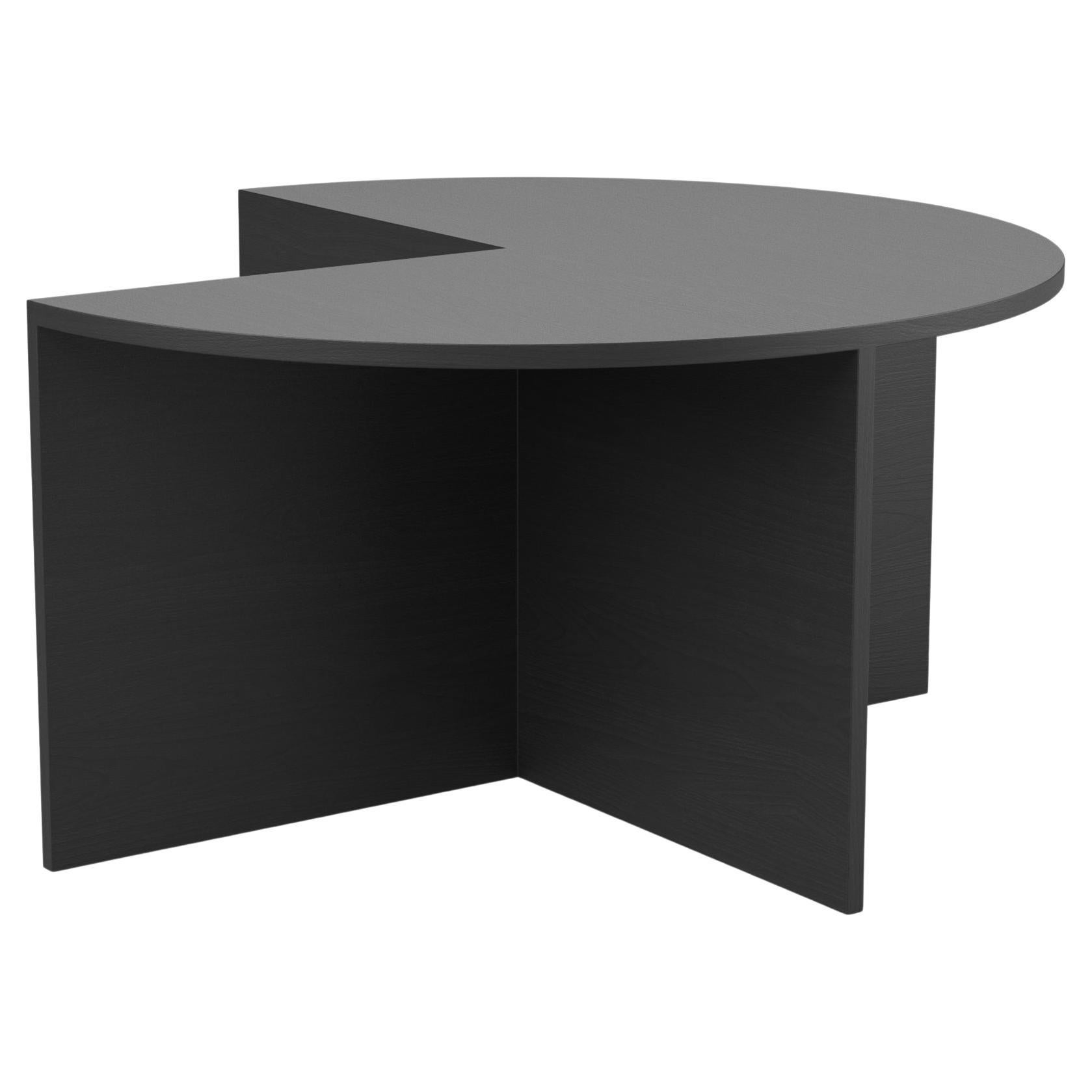 Hayche Pie Chart System 3/4 Table, Black, Solid Wood, UK, Made To Order For Sale