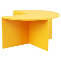 Hayche Pie Chart System 3/4 Table, Yellow, Solid Wood, UK, Made To Order