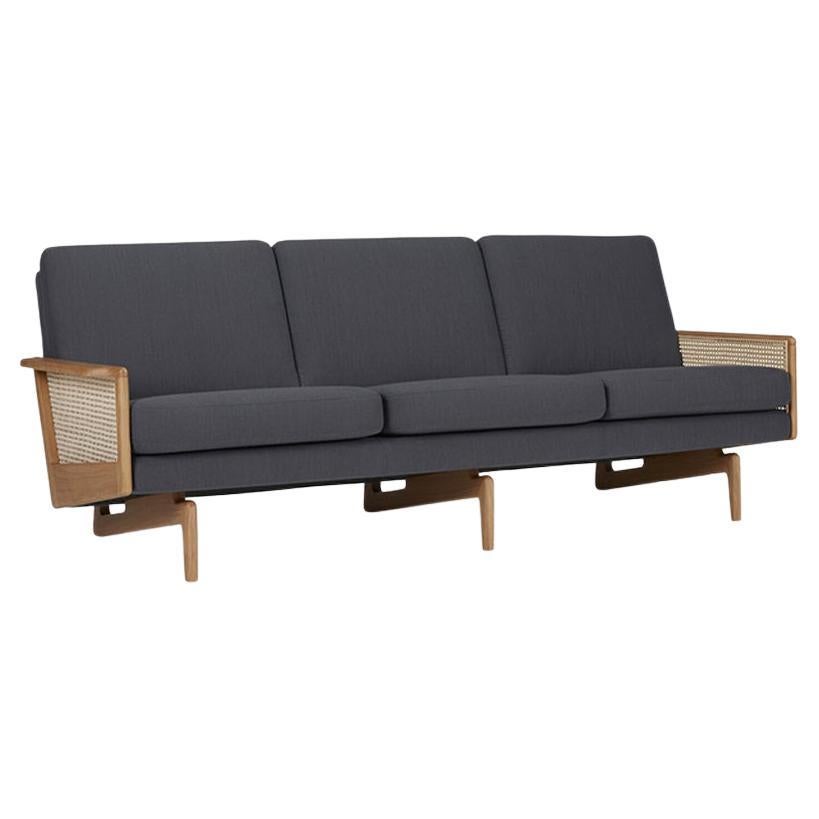 Hayche Retro Cane bing 3 Seater Sofa Grey, UK, Made to Order For