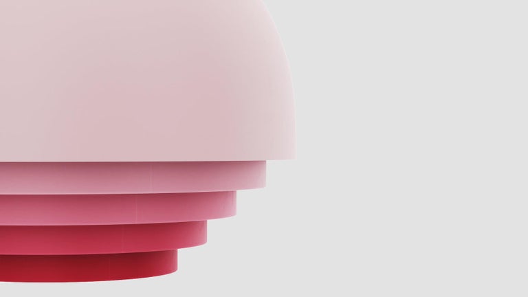 Modern Hayche Strata Pendant Lamp, Pink gradient, United Kingdom, in Stock For Sale