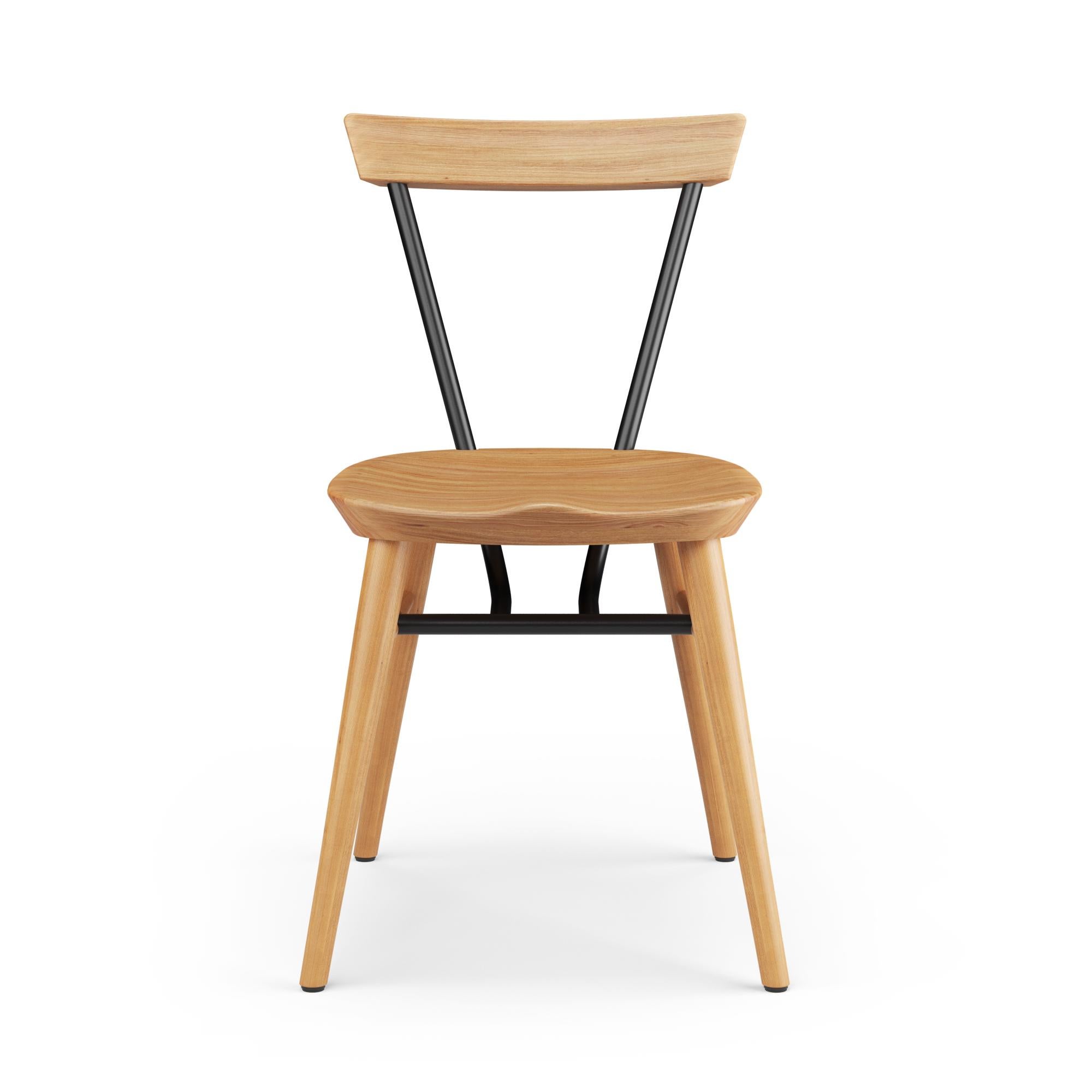 Modern Hayche, W Tube Chair - Oak & Black, United Kingdom, Made To Order For Sale