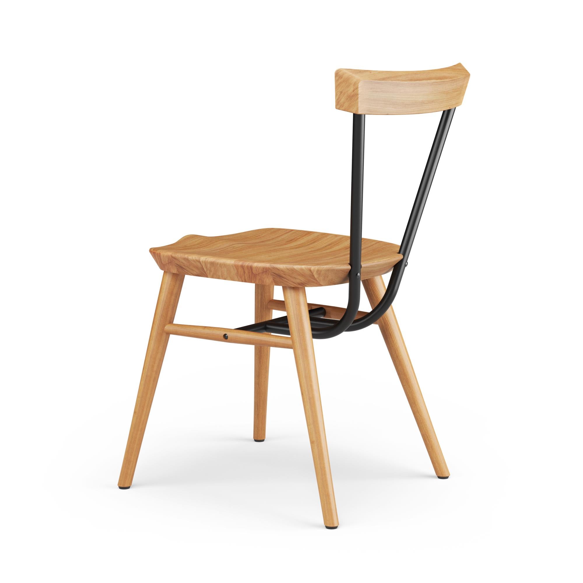 Mexican Hayche, W Tube Chair - Oak & Black, United Kingdom, Made To Order For Sale