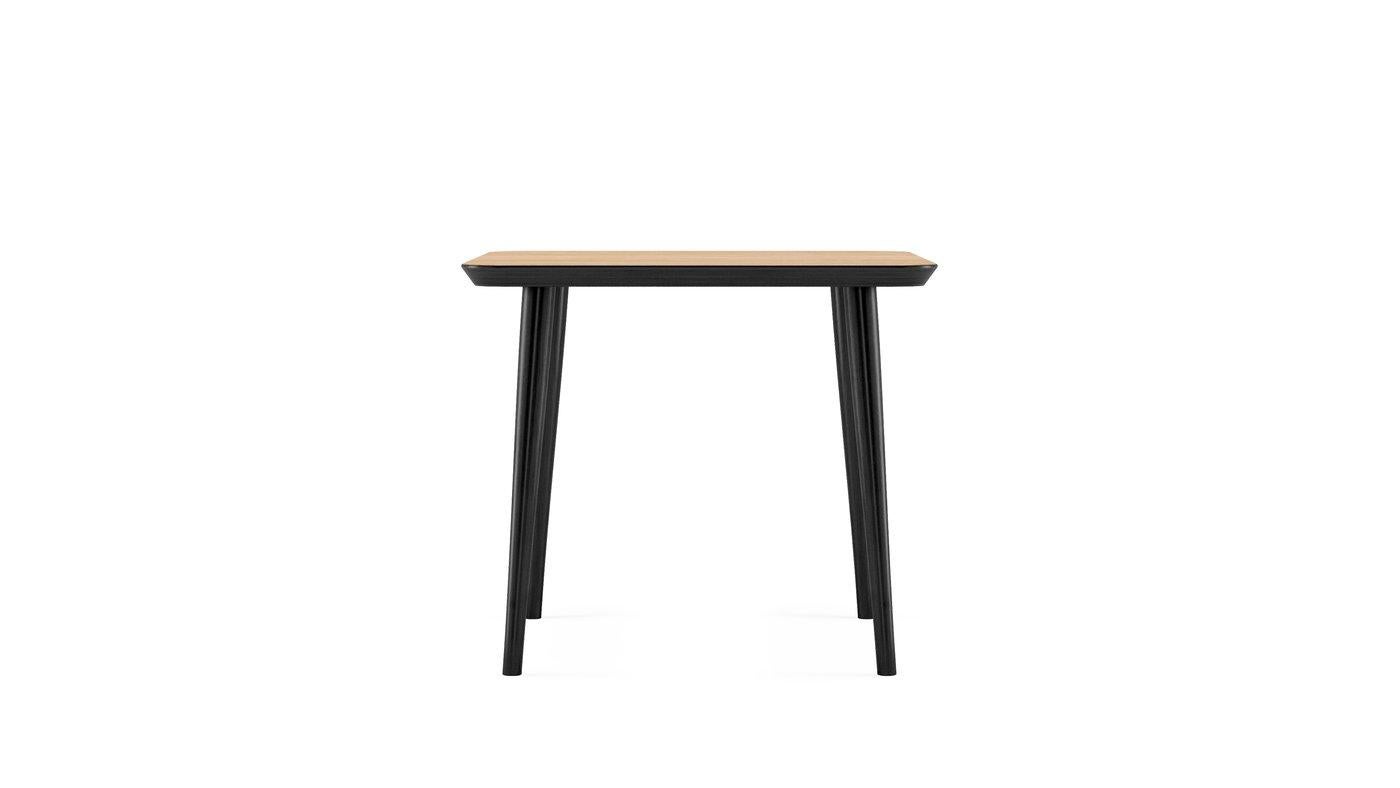 Modern Hayche WW Square Dining Table Oak & Black, United Kingdom, Made to Order For Sale