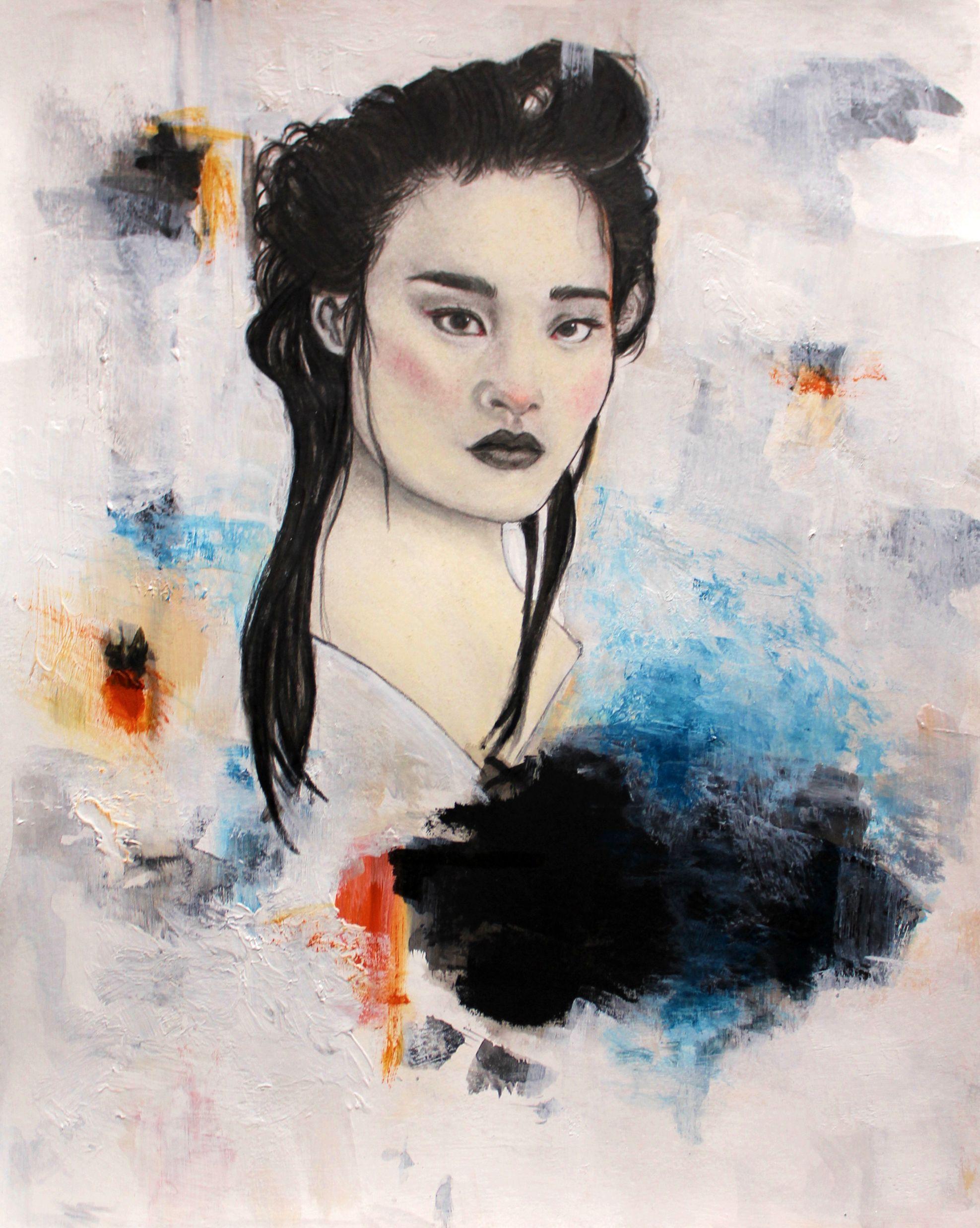 Her No.024, Mixed Media on Paper - Mixed Media Art by Haydee Torres