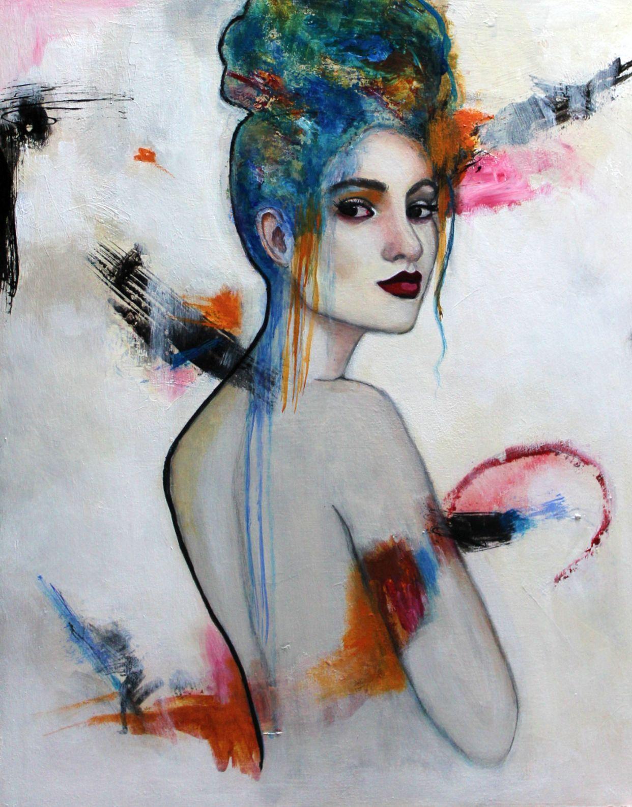 I'm never going to look back, Mixed Media on Wood Panel - Mixed Media Art by Haydee Torres