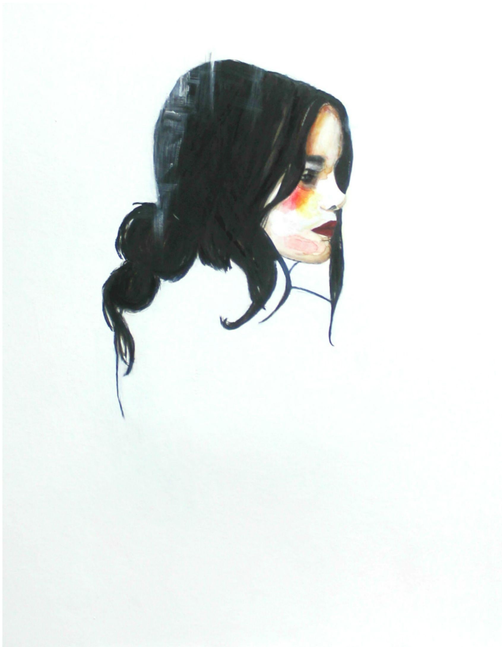 Over Her Shoulder, Mixed Media on Other - Mixed Media Art by Haydee Torres