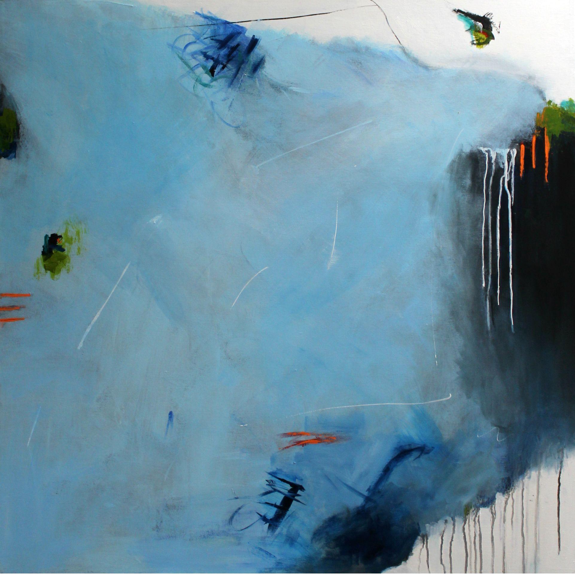 True Blue, Mixed Media on Canvas - Mixed Media Art by Haydee Torres