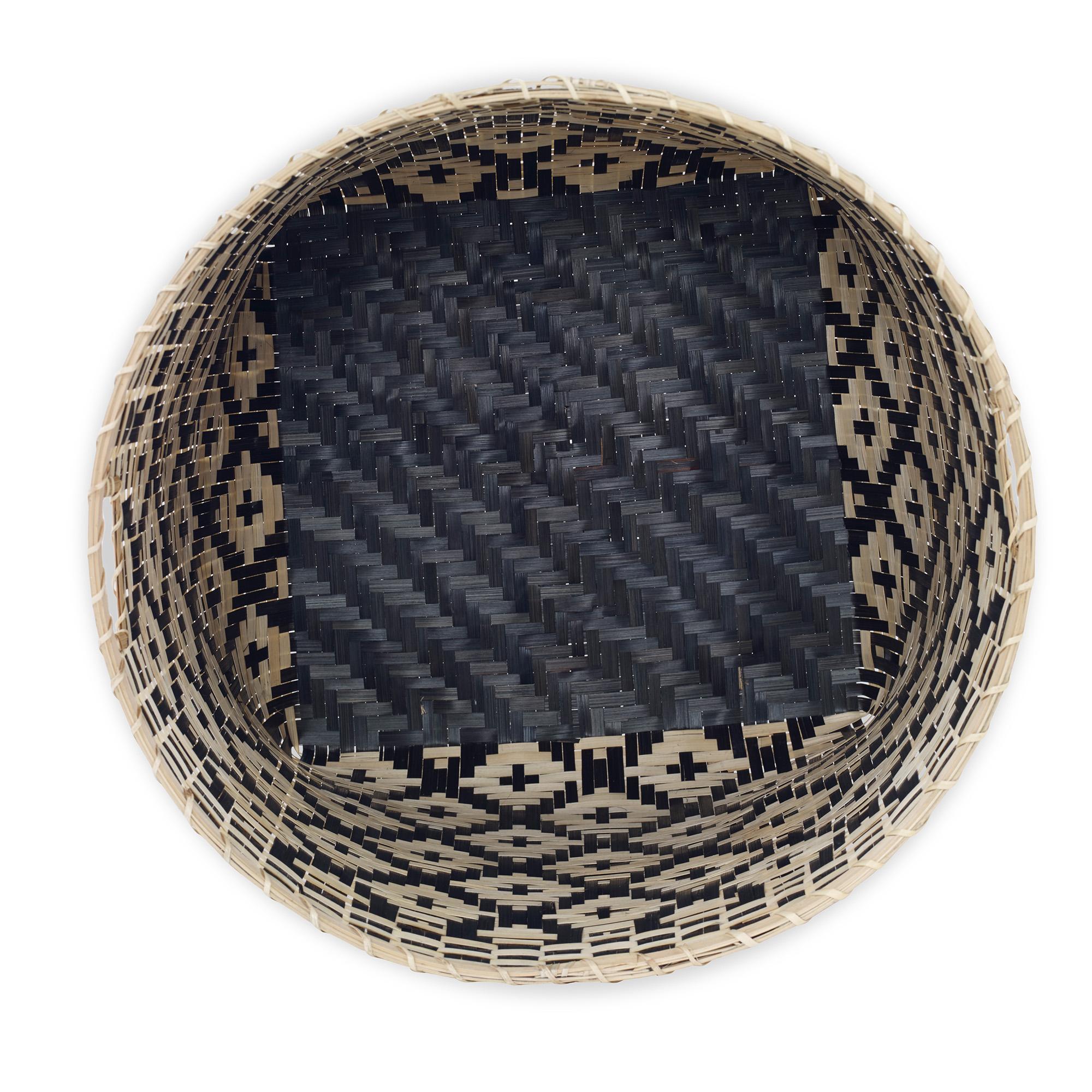 black bamboo basket