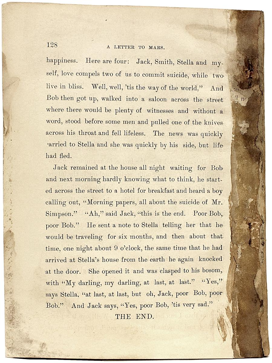 Hayden, J. J... A Letter to Mars, Erstausgabe, Denver, 1892 (amerikanisch) im Angebot