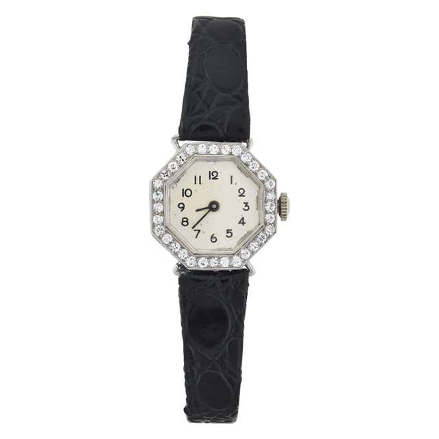Paul Ditisheim Art Deco Diamond Sapphire Watch at 1stDibs