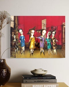 Celebrity, Abstract Figurative Original oil painting, one of a kind