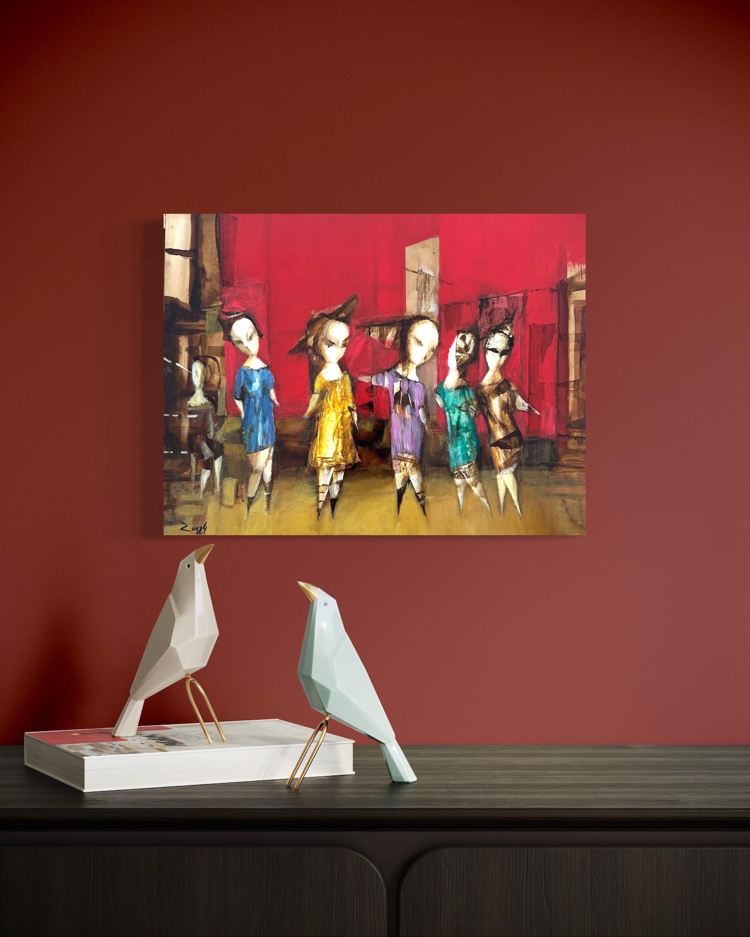 Célébrité, Abstrait Figuratif Peinture à l'huile originale, unique en son genre - Impressionnisme Painting par Hayk Gasparyan