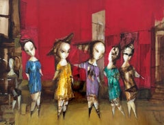 Célébrité, Abstrait Figuratif Peinture à l'huile originale, unique en son genre