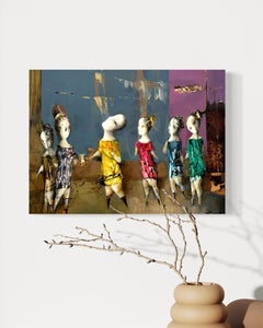 Fashion Day Figuratives Abstraktes Kunstwerk Original Ölgemälde, ein Unikat