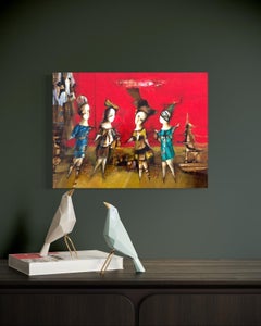 Fragment eines Gefühls, Abstraktes figuratives Original-Ölgemälde, ein Unikat