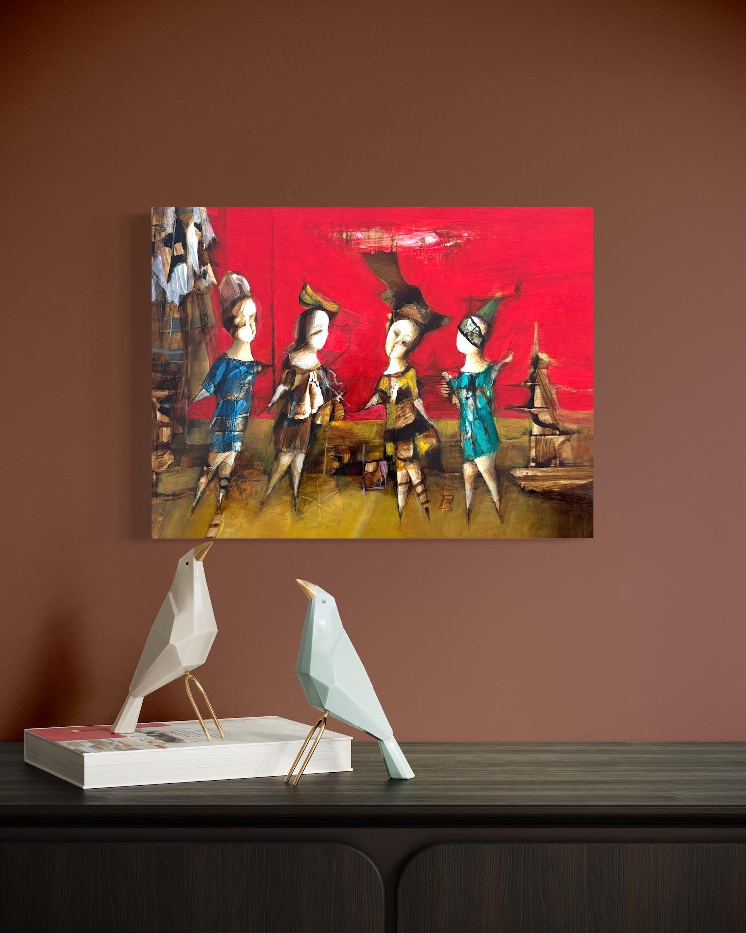 Fragment d'émotion, Figuratif abstrait Peinture à l'huile originale, unique en son genre - Impressionnisme Painting par Hayk Gasparyan