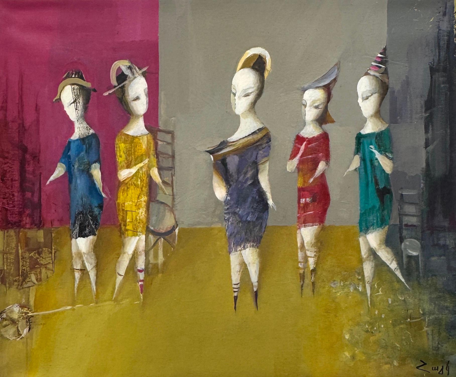 Journey Figurative Abstract Artwork Original oil painting, one of a kind