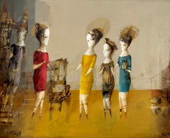 Momentum Figurative Abstract Artwork Original oil painting, one of a kind