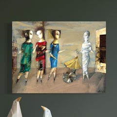 Reincarnation Figurative Abstract Artwork Original oil painting, one of a kind