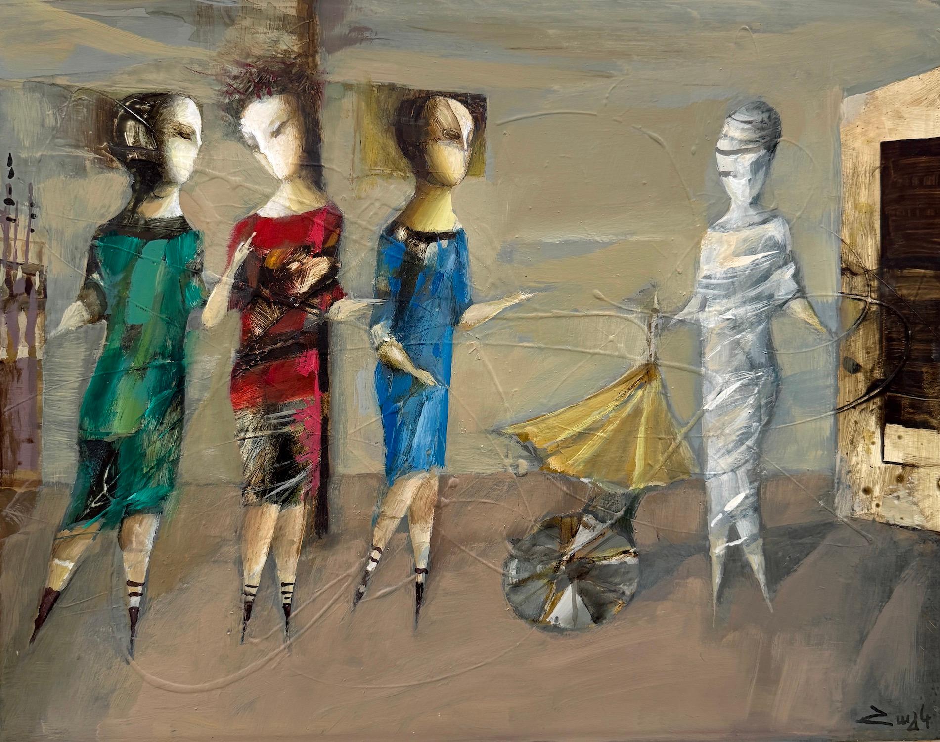 Reincarnation Figurative Abstract Artwork Original oil painting, one of a kind