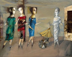 Reincarnation Figurative Abstract Artwork Original oil painting, one of a kind