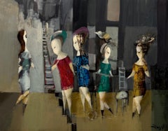 Show Figurative Abstract Artwork Original oil painting, one of a kind