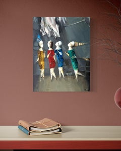 The Unrevealed Figurative Abstract Art Peinture à l'huile originale, unique en son genre
