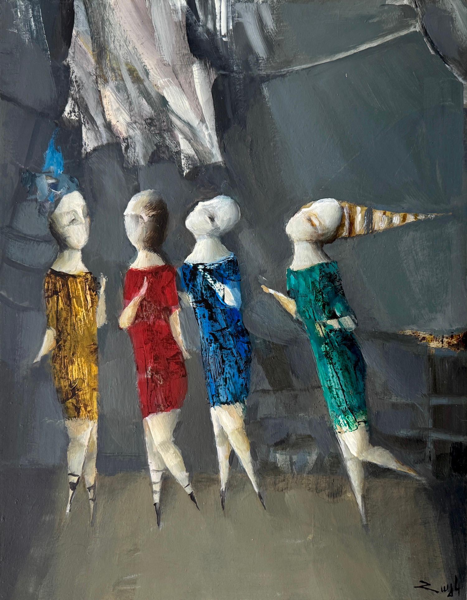 The Unrevealed Figurative Abstract Art Original oil painting, one of a kind