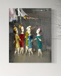 Visión Figurativa Obra de Arte Abstracta Pintura al óleo original, única en su género