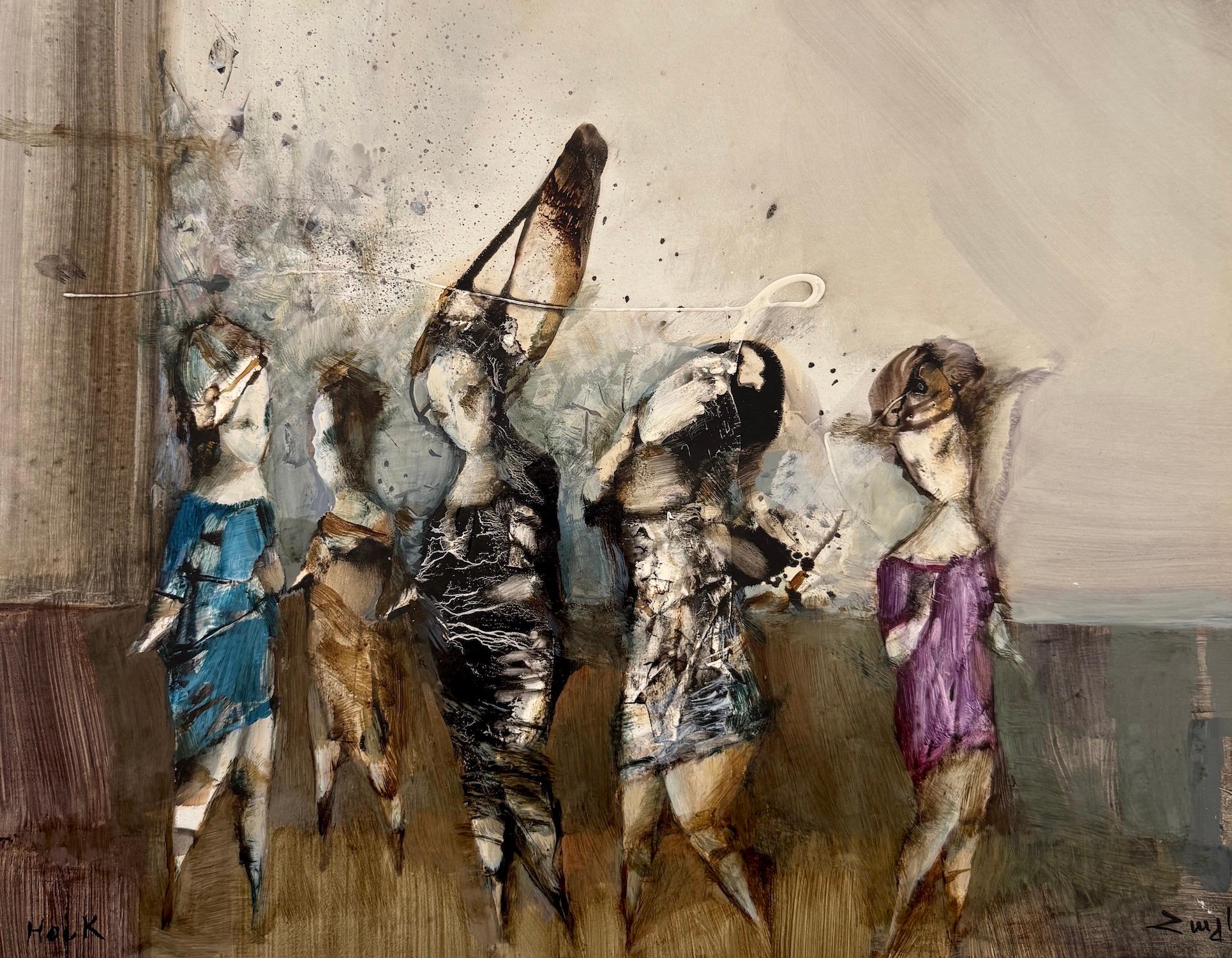 Hayk Gasparyan Figurative Painting - Vision Figurative Abstract Artwork Original oil painting, one of a kind