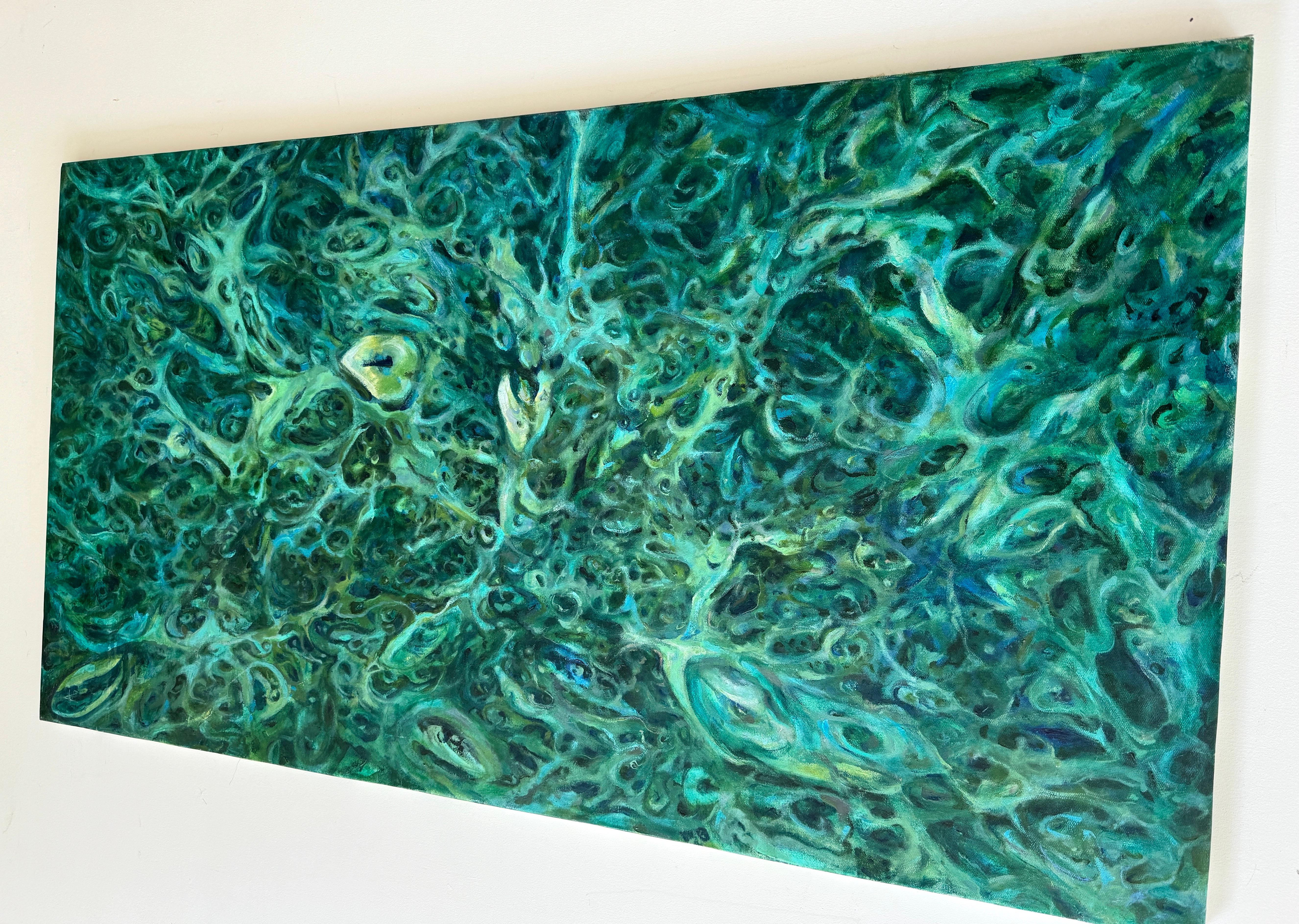 Energie, Großes abstraktes Original-Ölgemälde, Leinwandkunst, hängefertig (Impressionismus), Painting, von Hayk Margaryan