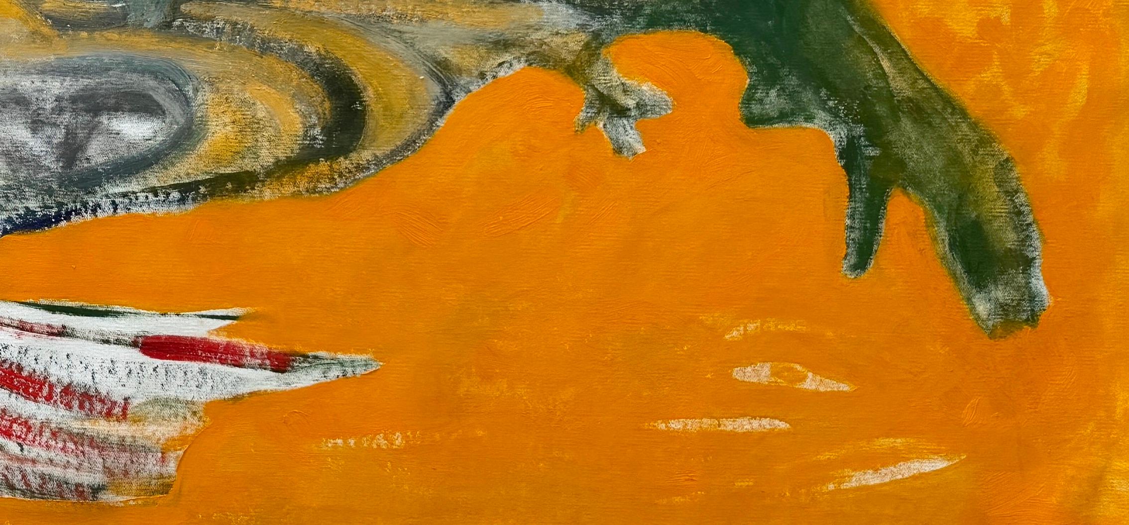 New LA, Großformatiges abstraktes Original-Ölgemälde in Öl, hängefertig, hängefertig (Impressionismus), Painting, von Hayk Margaryan