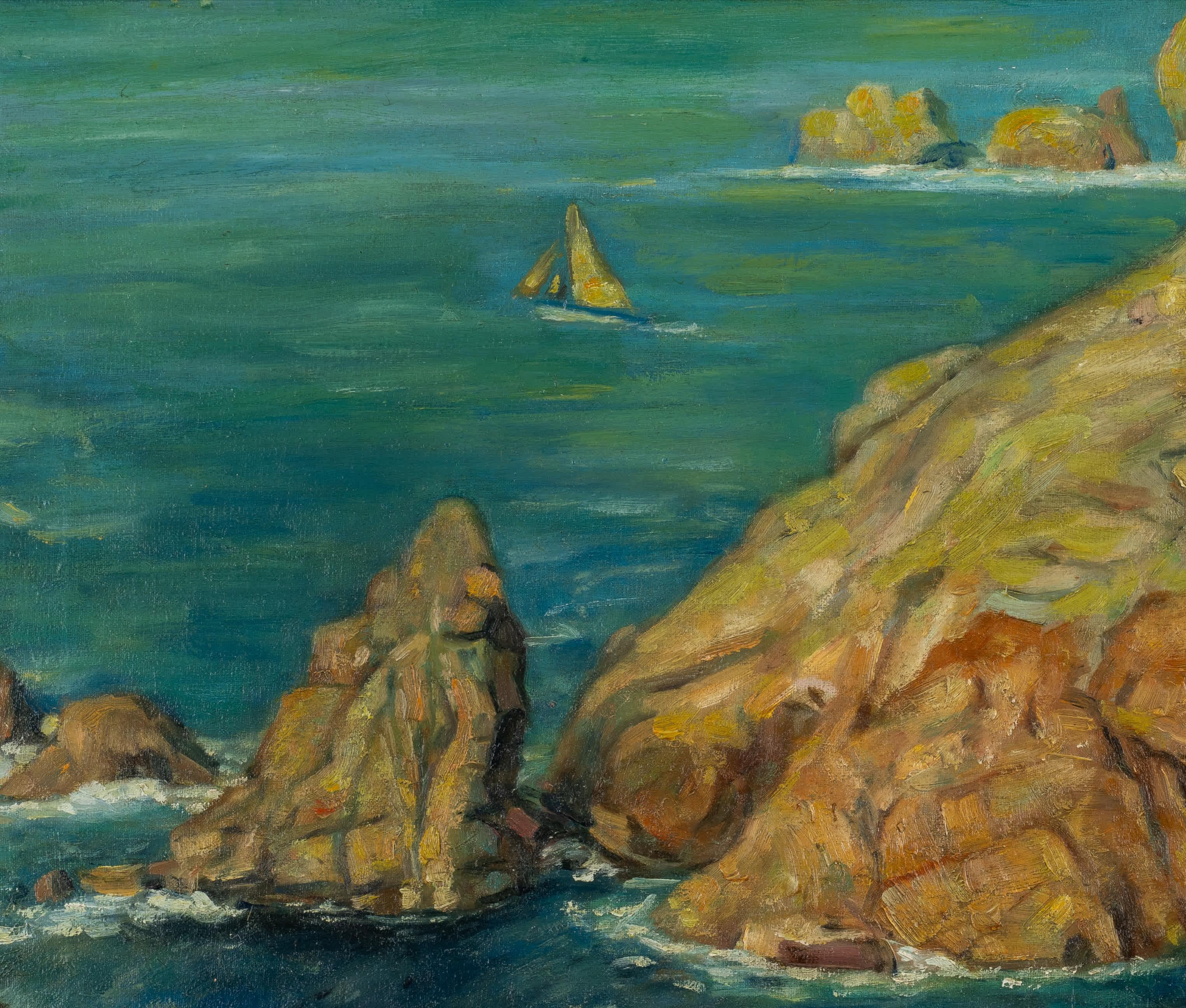 Entre las Rocas Rojas - Painting Impresionista de Hayley Lever