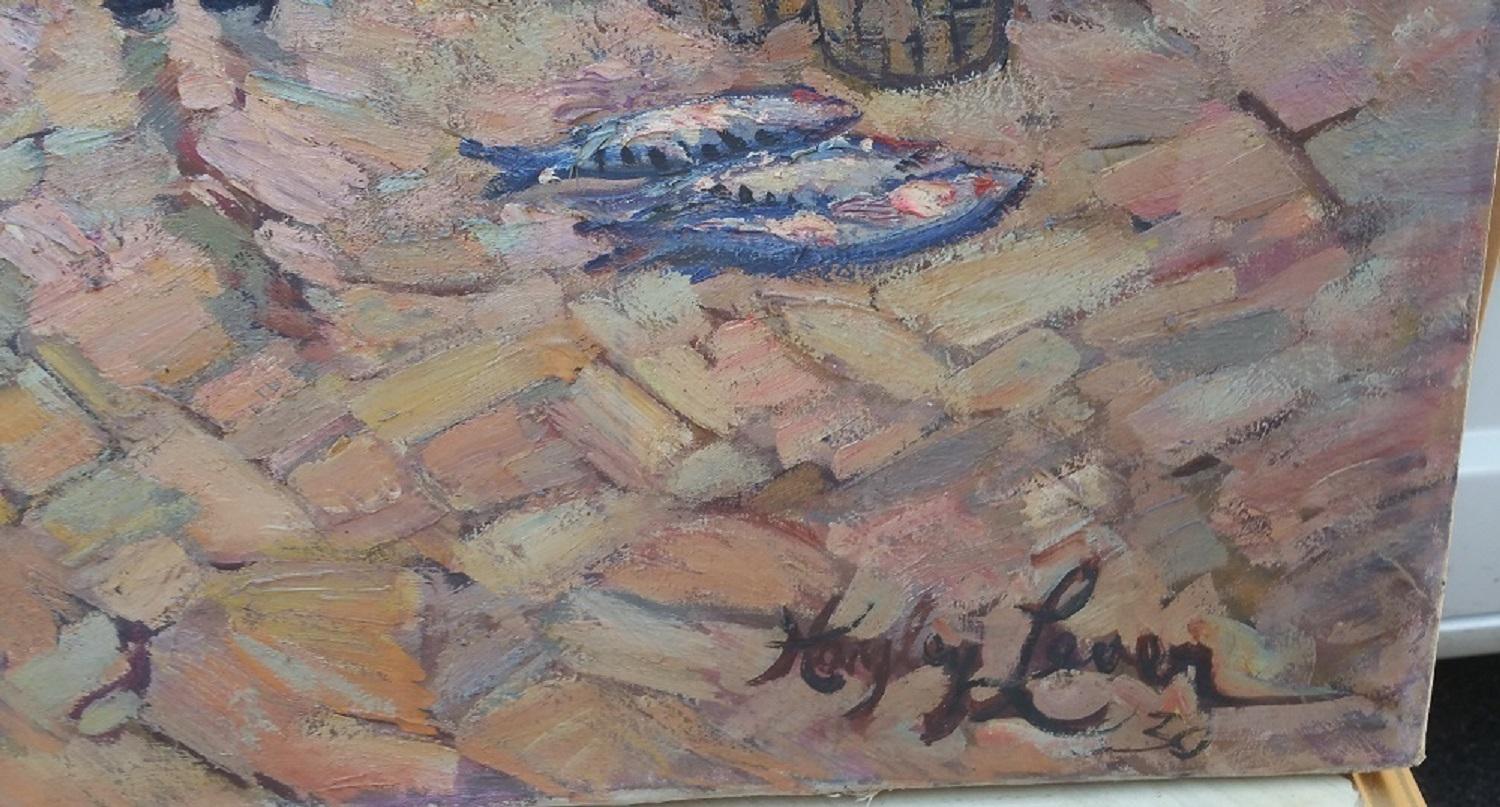 Fishing Harbor, Britisch (Post-Impressionismus), Painting, von Hayley Lever