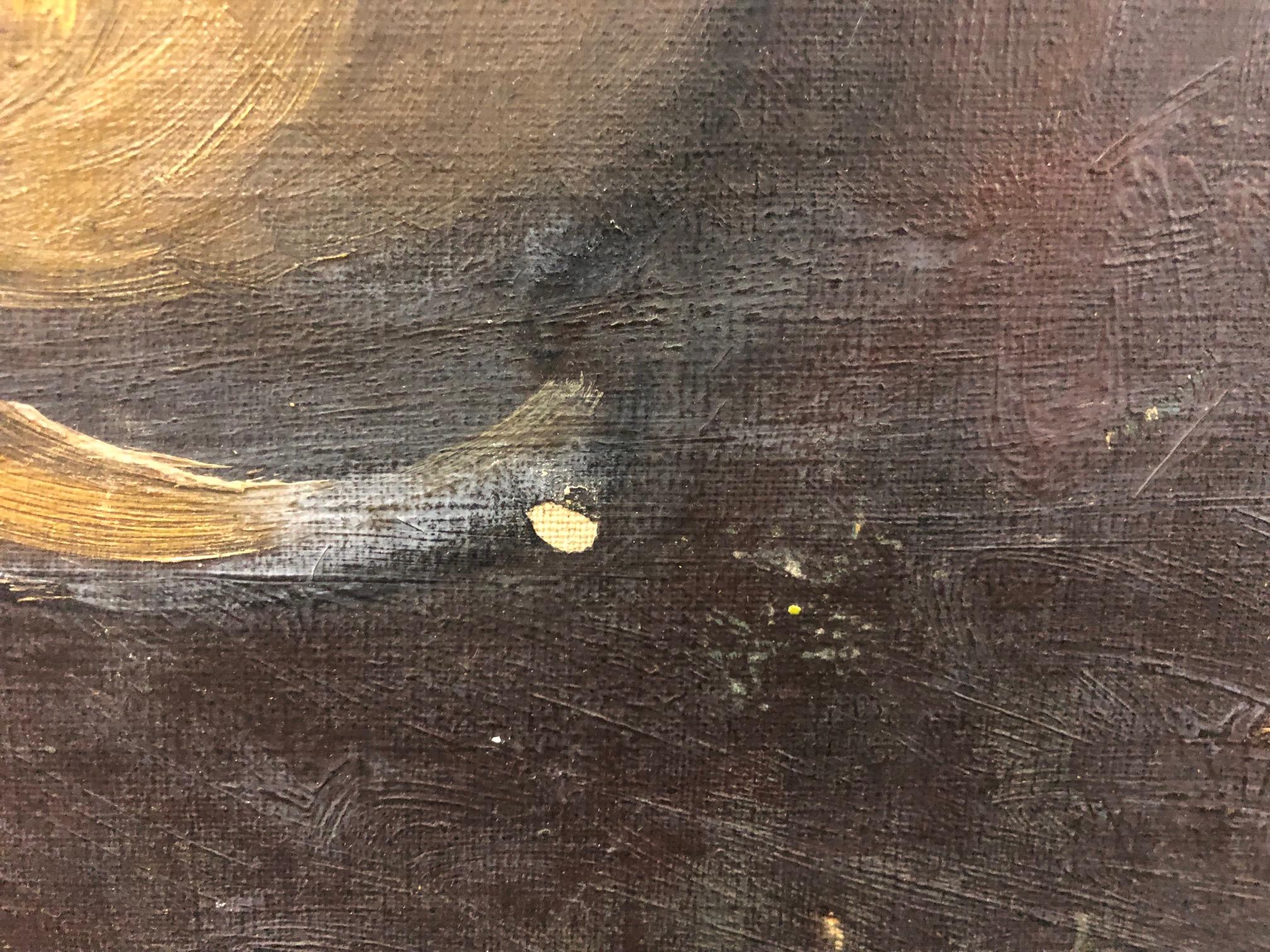 Gerahmtes Ölgemälde auf Hardboard „Stillleben mit zwei Töpfen“, signiert vom Künstler (Zeitgenössisch), Painting, von Hayley Lever